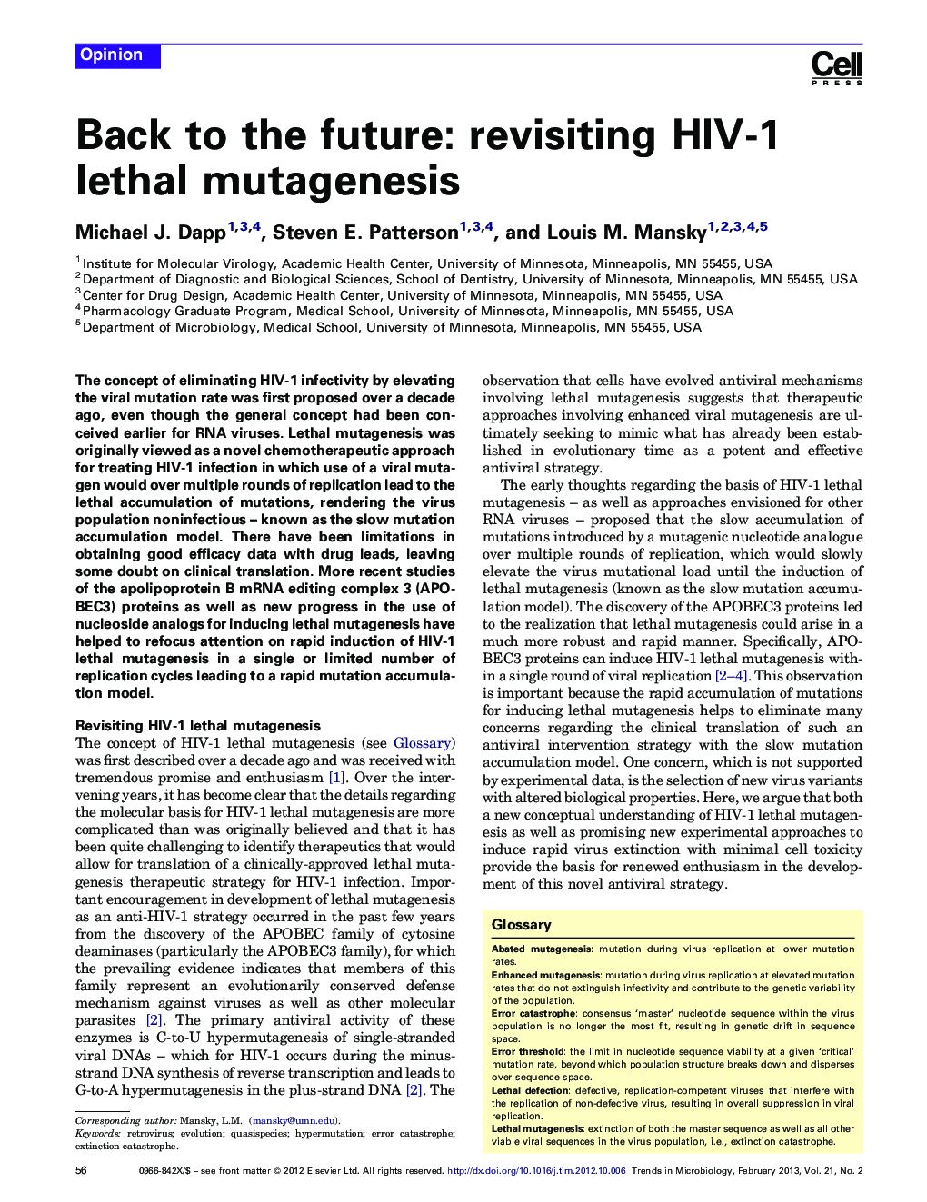 Back to the future: revisiting HIV-1 lethal mutagenesis