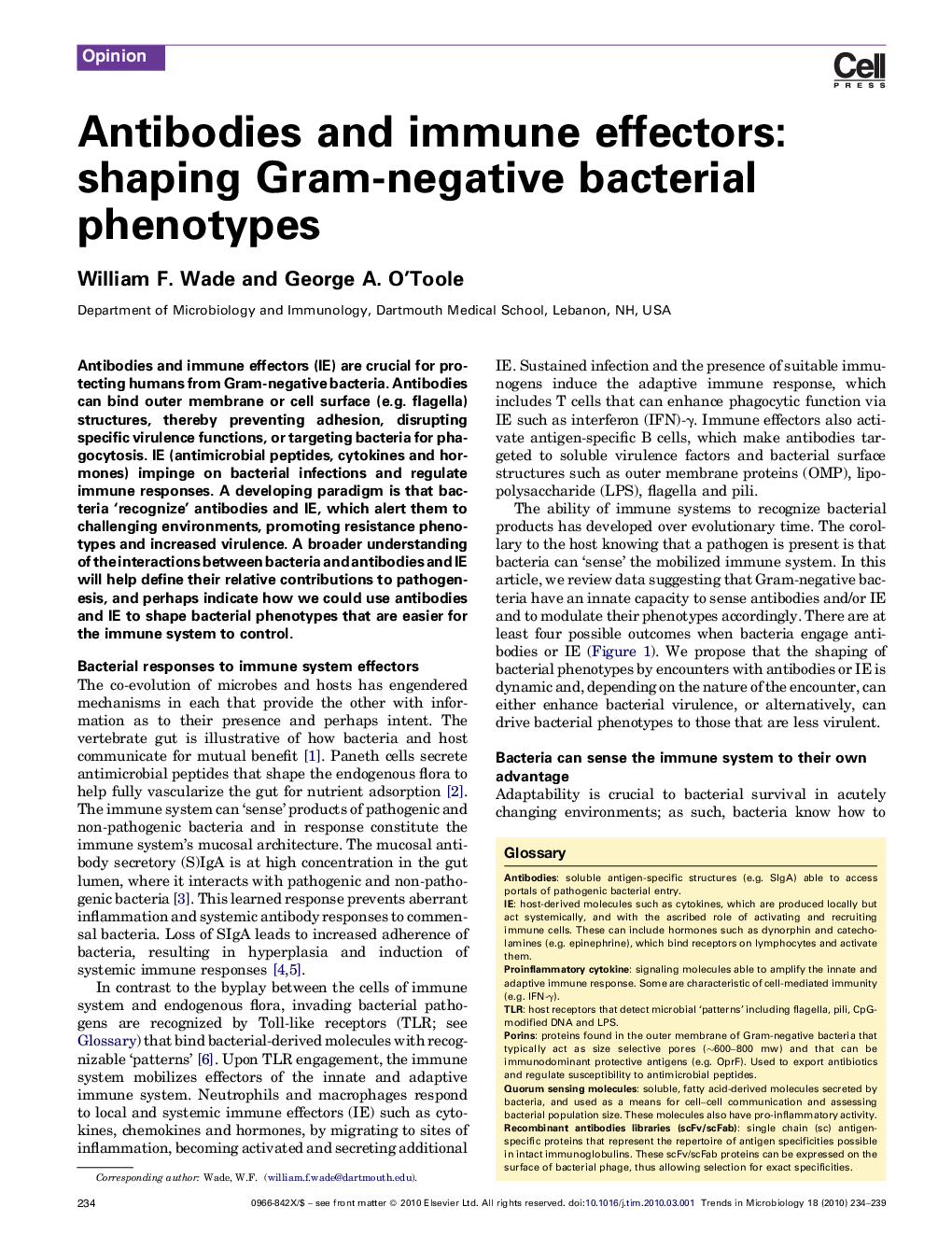 عکس صفحه اول مقاله: Antibodies and immune effectors: shaping Gram-negative bacterial phenotypes Antibodies and immune effectors: shaping Gram-negative bacterial phenotypes