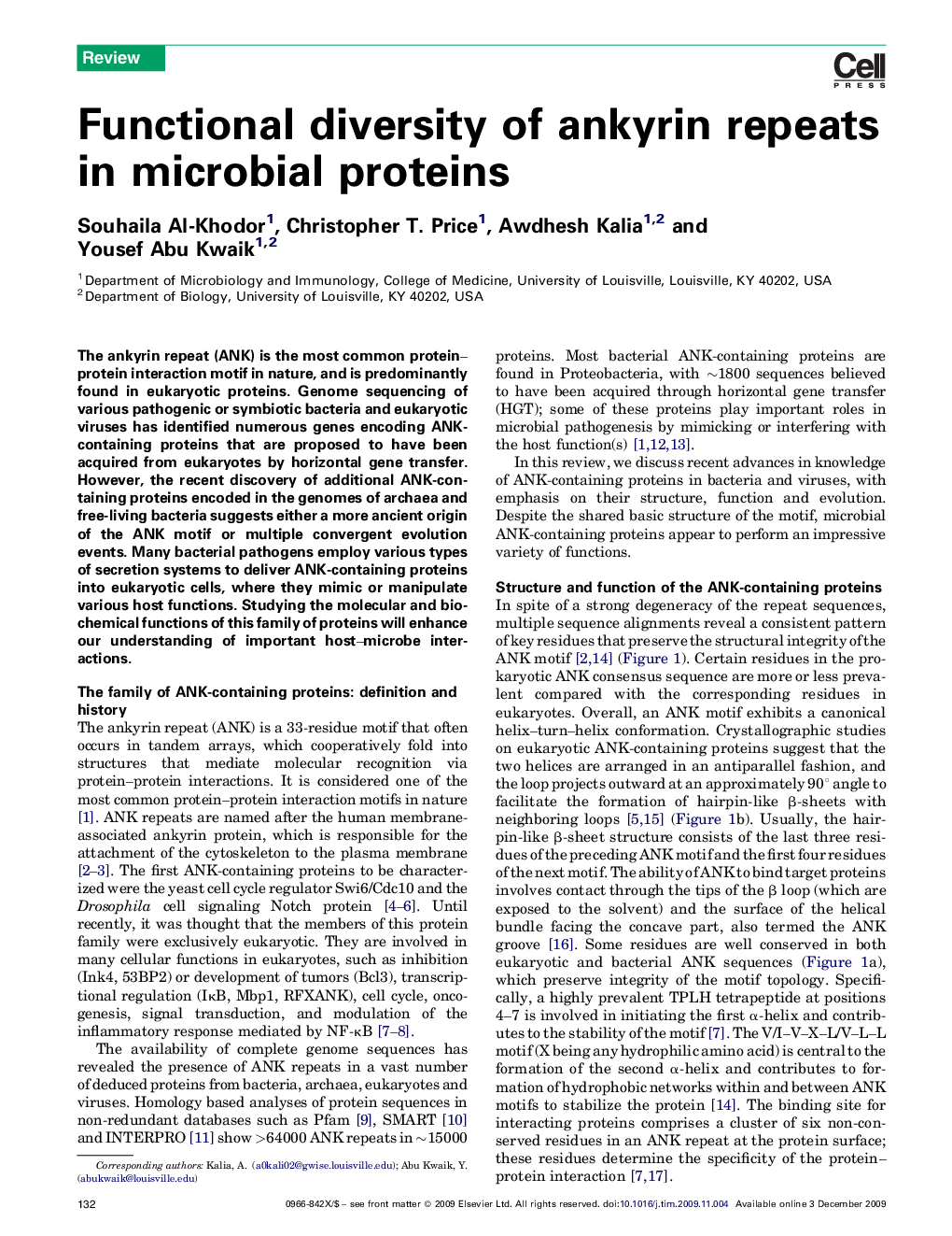 Functional diversity of ankyrin repeats in microbial proteins