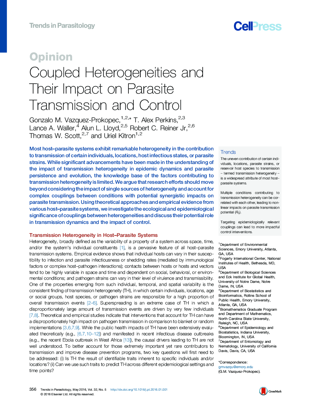 Coupled Heterogeneities and Their Impact on Parasite Transmission and Control