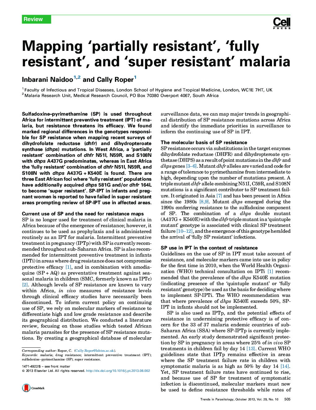 Mapping ‘partially resistant’, ‘fully resistant’, and ‘super resistant’ malaria