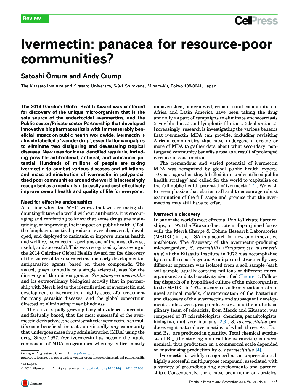 Ivermectin: panacea for resource-poor communities?