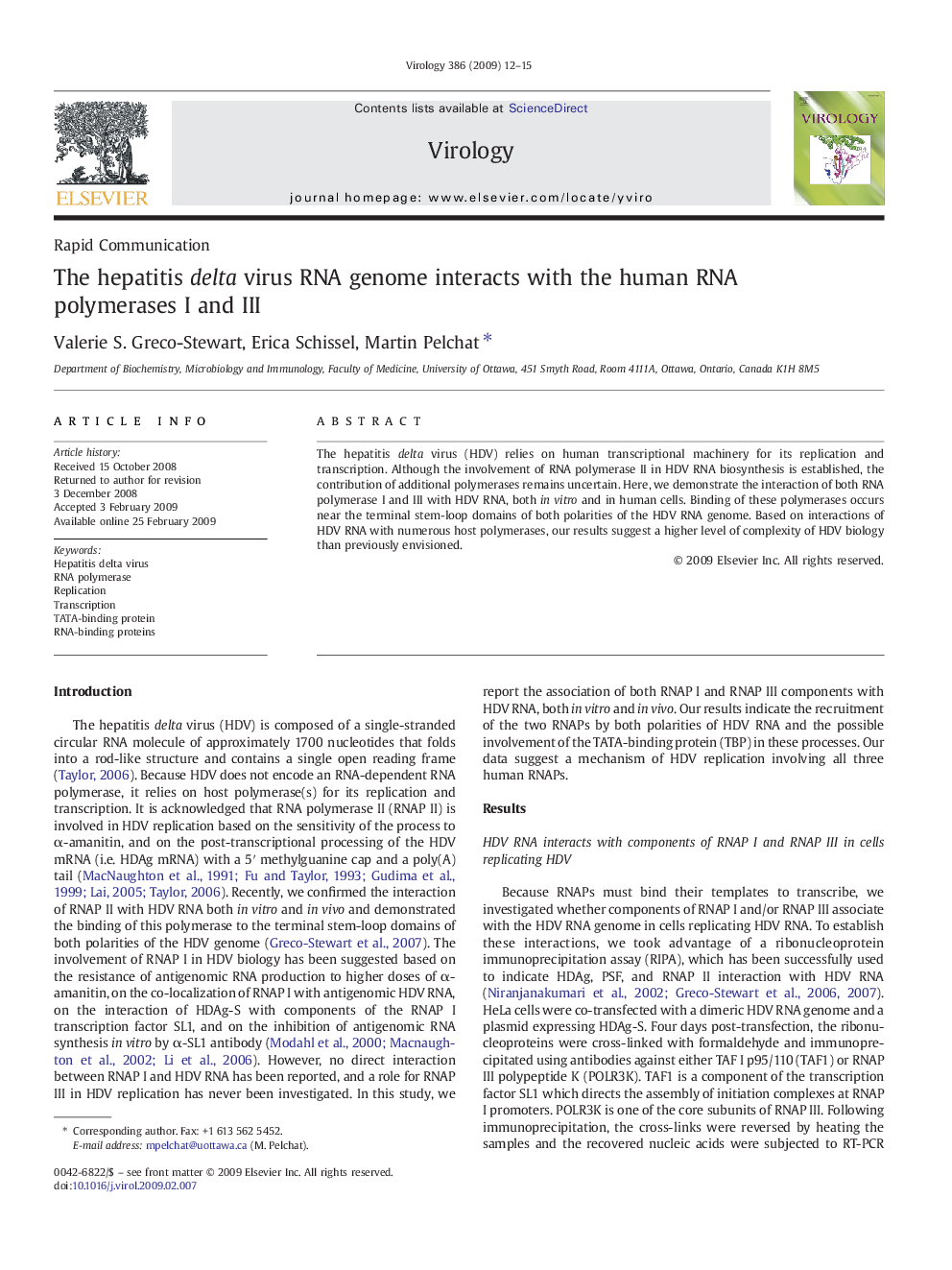 The hepatitis delta virus RNA genome interacts with the human RNA polymerases I and III