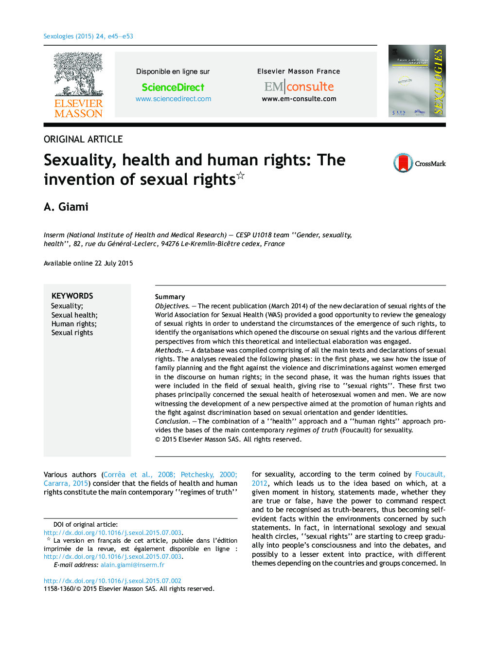 تمایلات جنسی، سلامتی و حقوق بشر: ابداع حقوق بشر