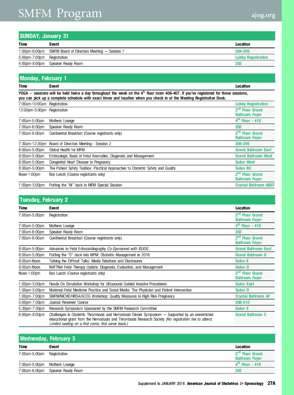 Meeting Program