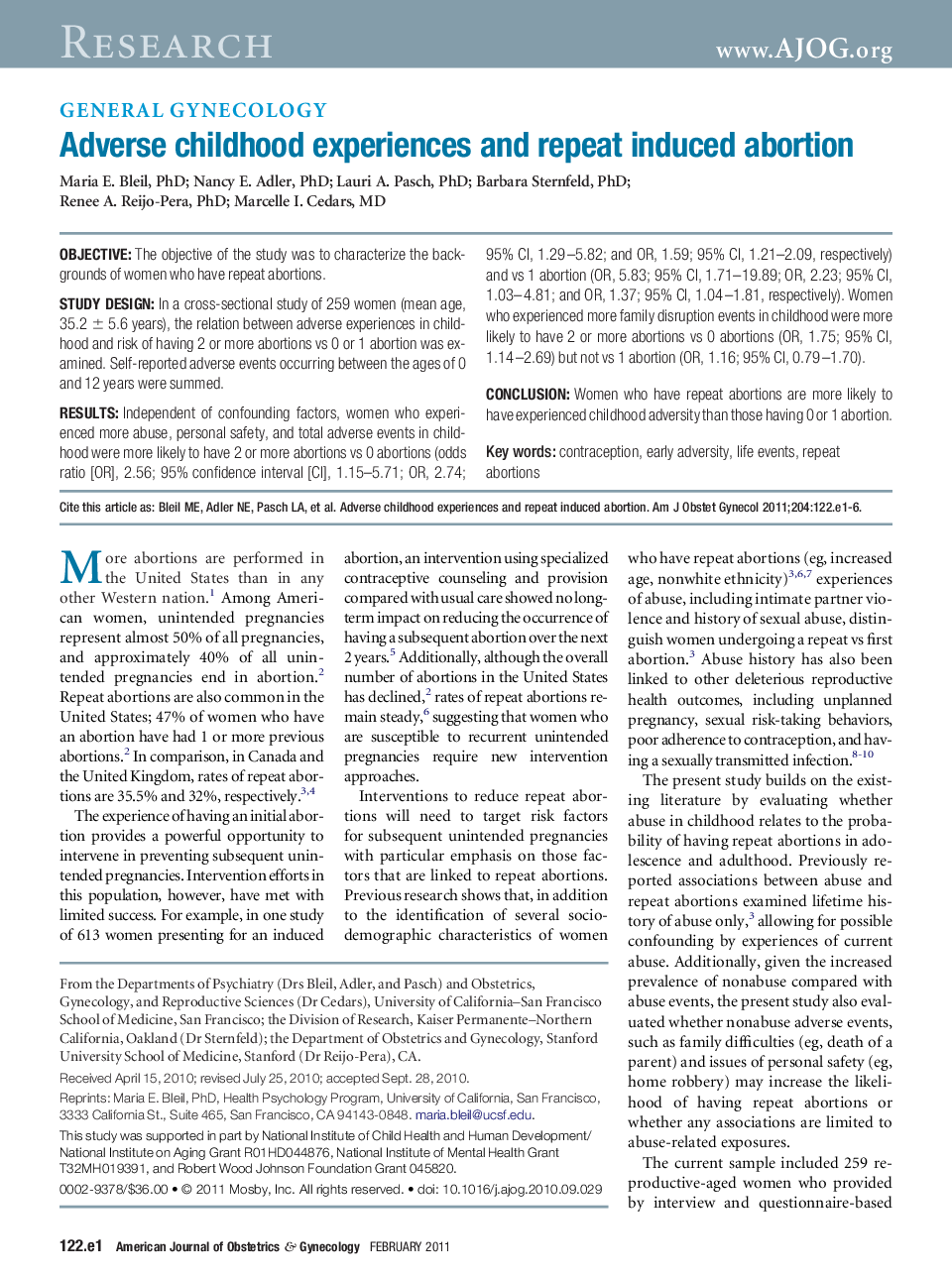 Adverse childhood experiences and repeat induced abortion