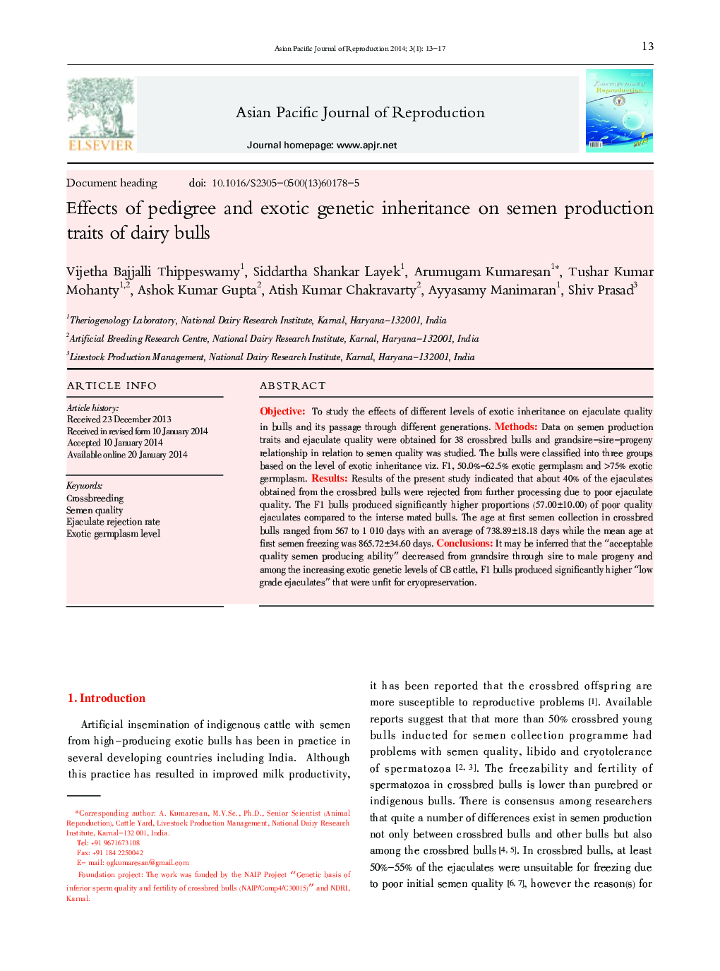 Effects of pedigree and exotic genetic inheritance on semen production traits of dairy bulls 