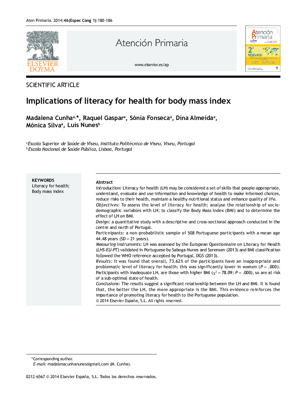 Implications of literacy for health for body mass index