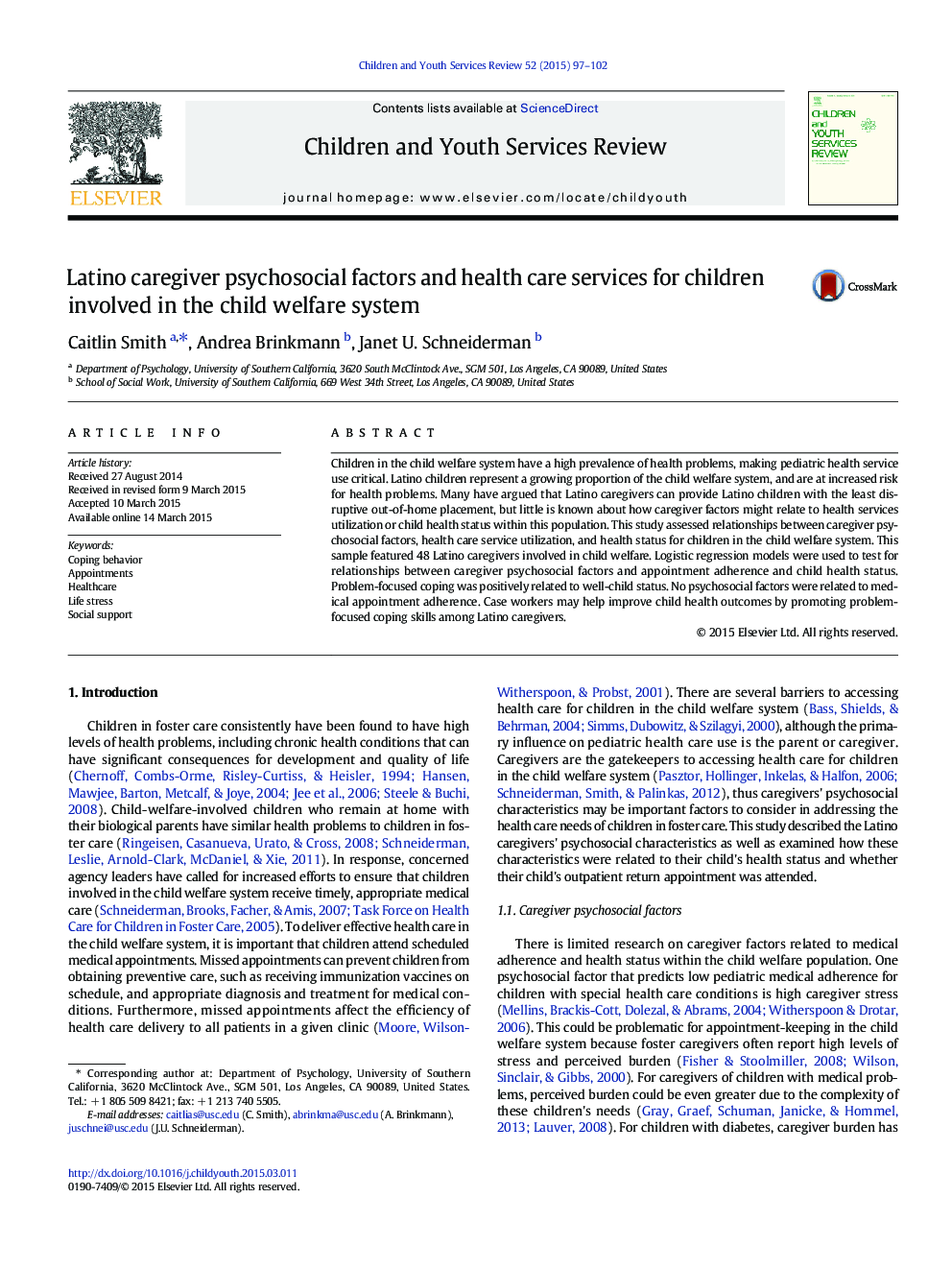 عوامل مراقب روانی اجتماعی و خدمات بهداشتی و درمانی برای کودکان درگیر در سیستم رفاه کودکان
