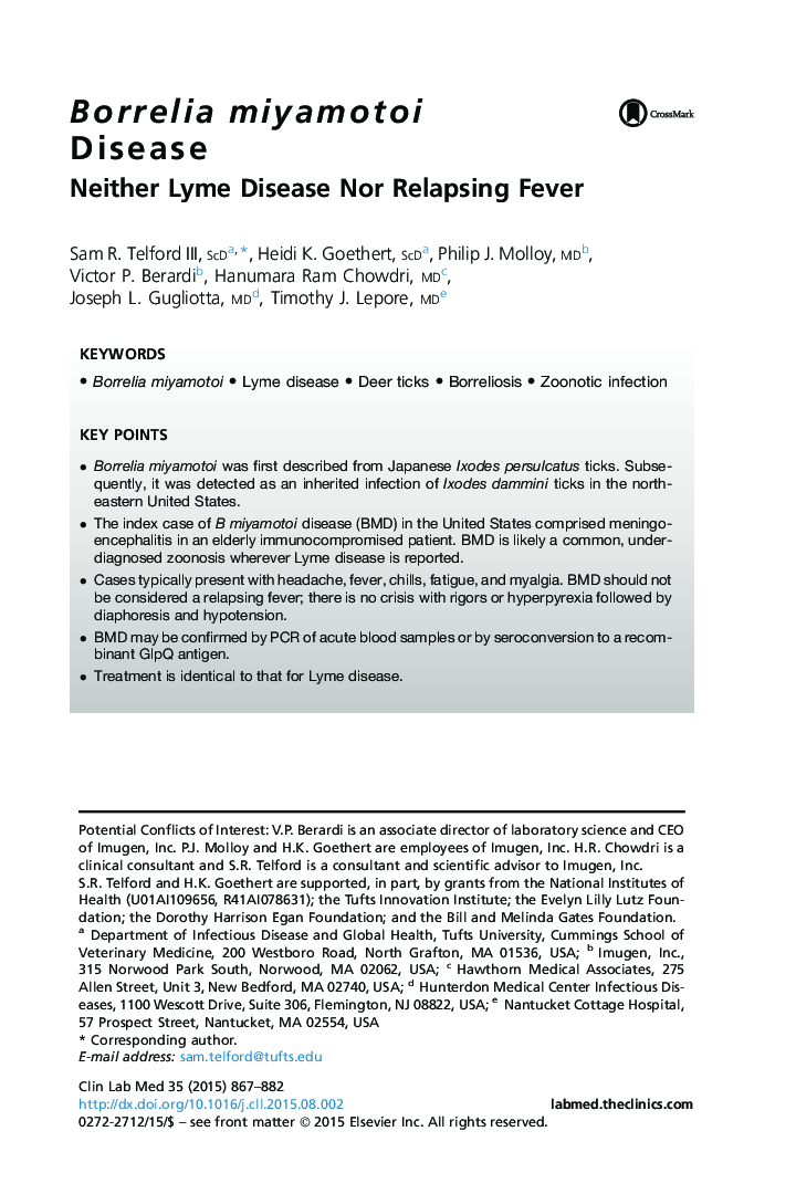 Borrelia miyamotoi Disease