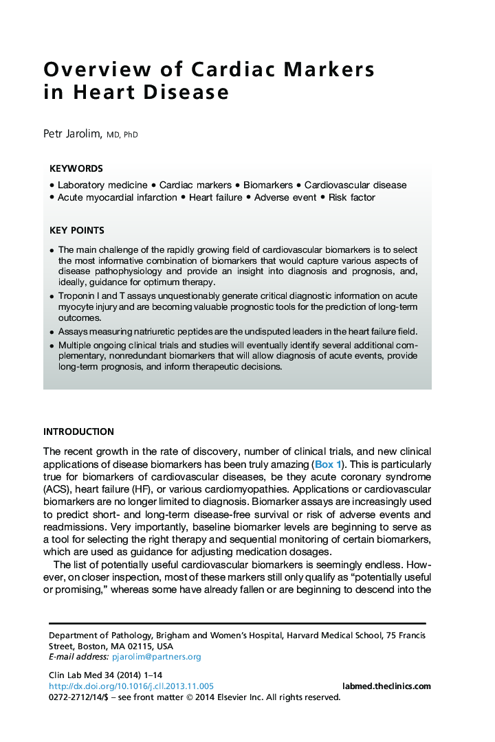 Overview of Cardiac Markers in Heart Disease