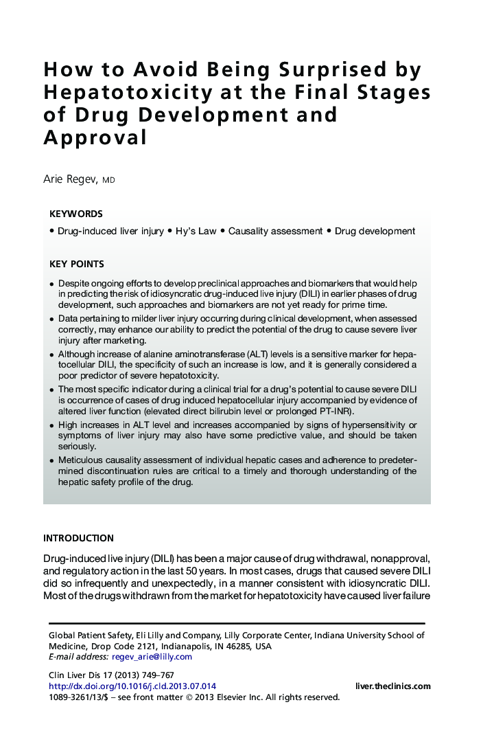 How to Avoid Being Surprised by Hepatotoxicity at the Final Stages of Drug Development and Approval