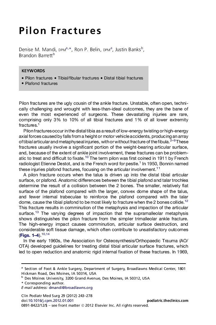 Pilon Fractures