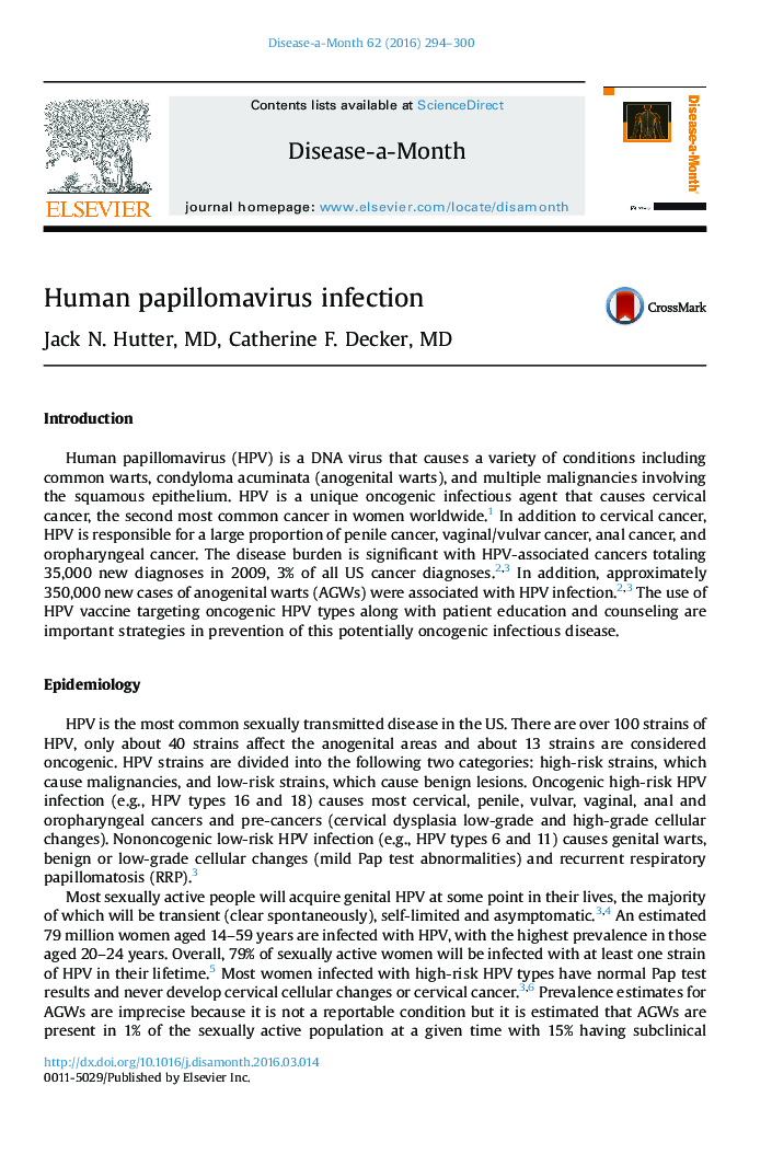 Human papillomavirus infection