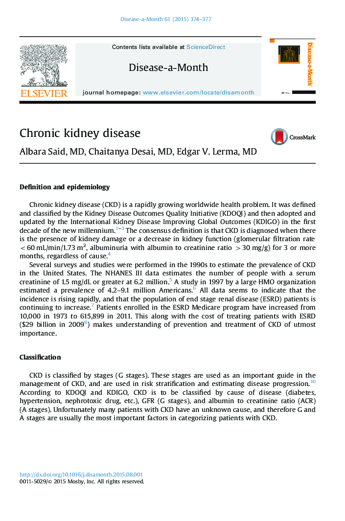 Chronic kidney disease