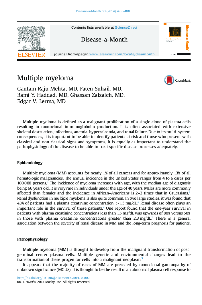 Multiple myeloma