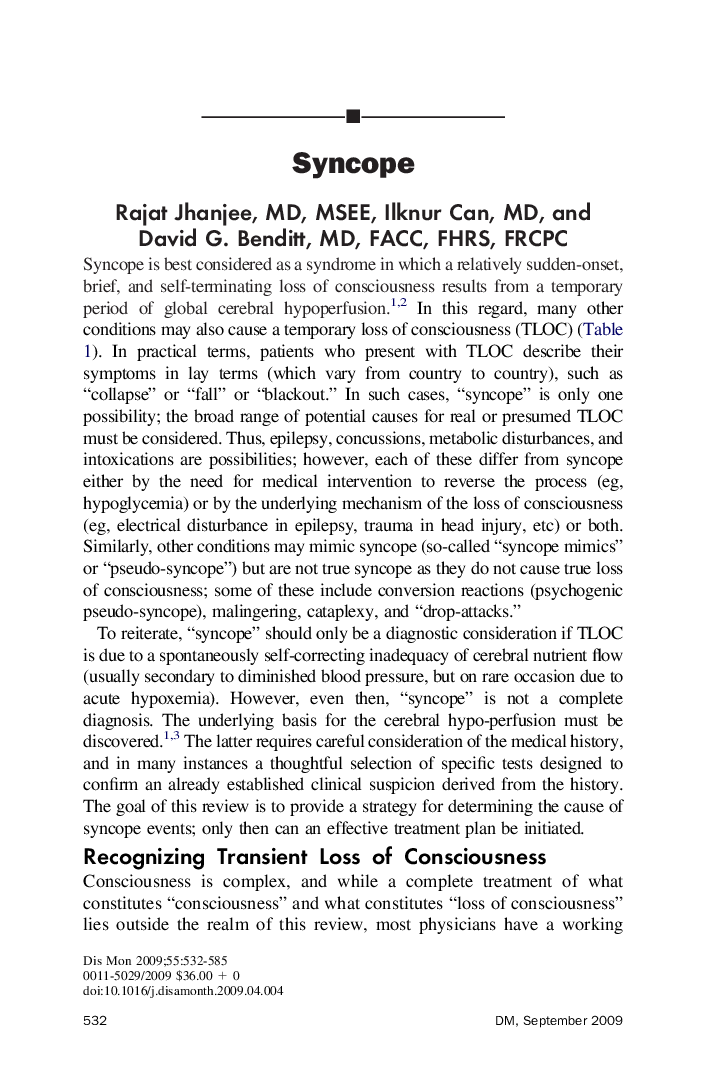 Syncope