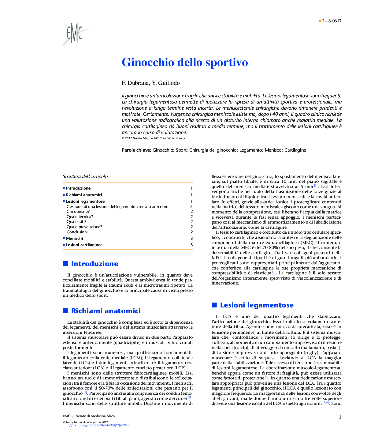 Ginocchio dello sportivo