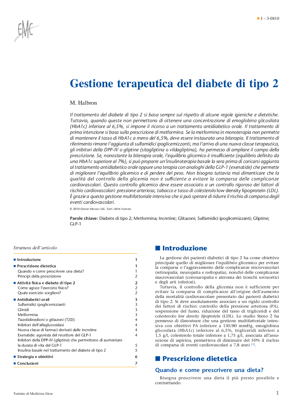 Gestione terapeutica del diabete di tipo 2