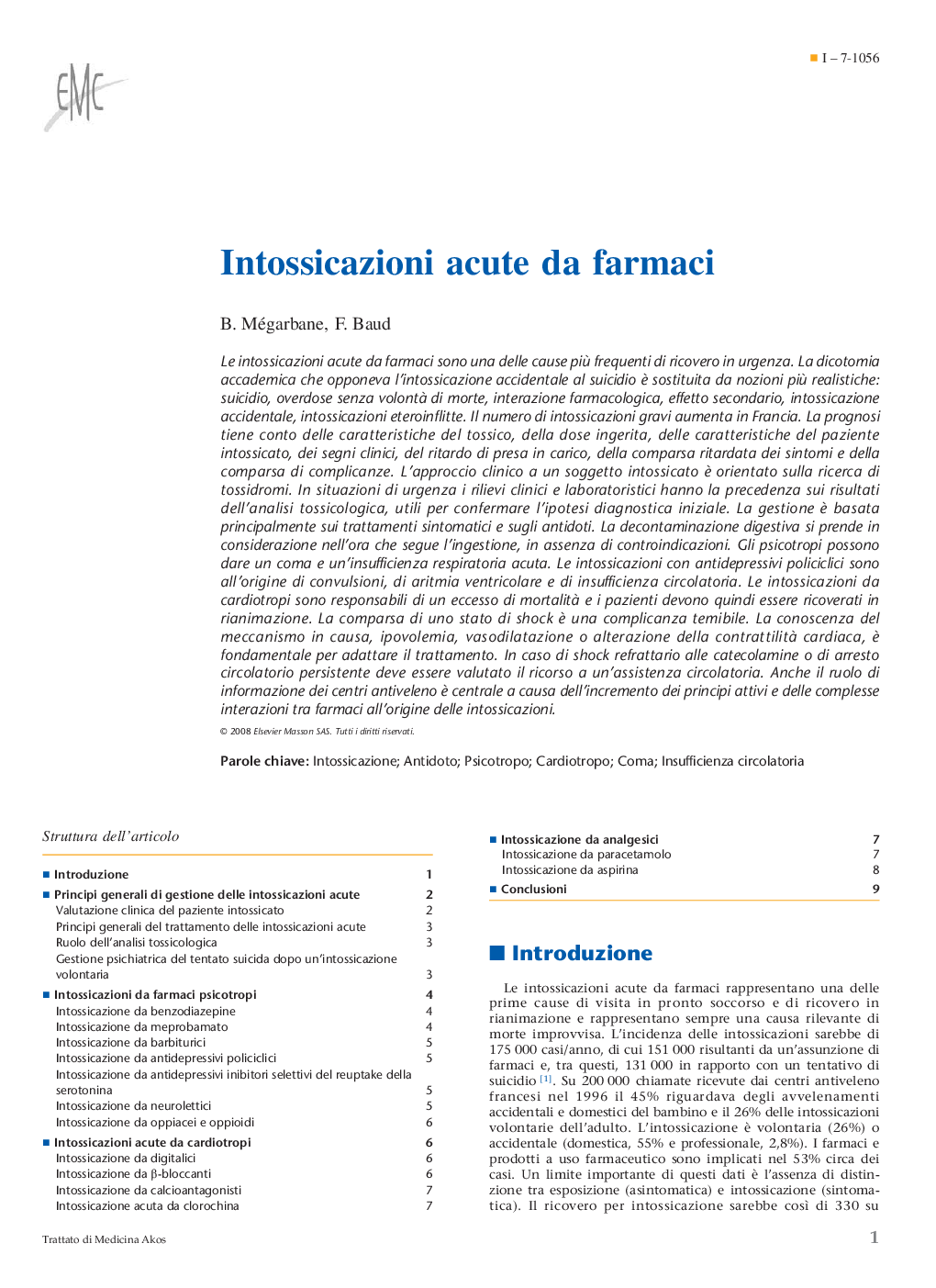 Intossicazioni acute da farmaci