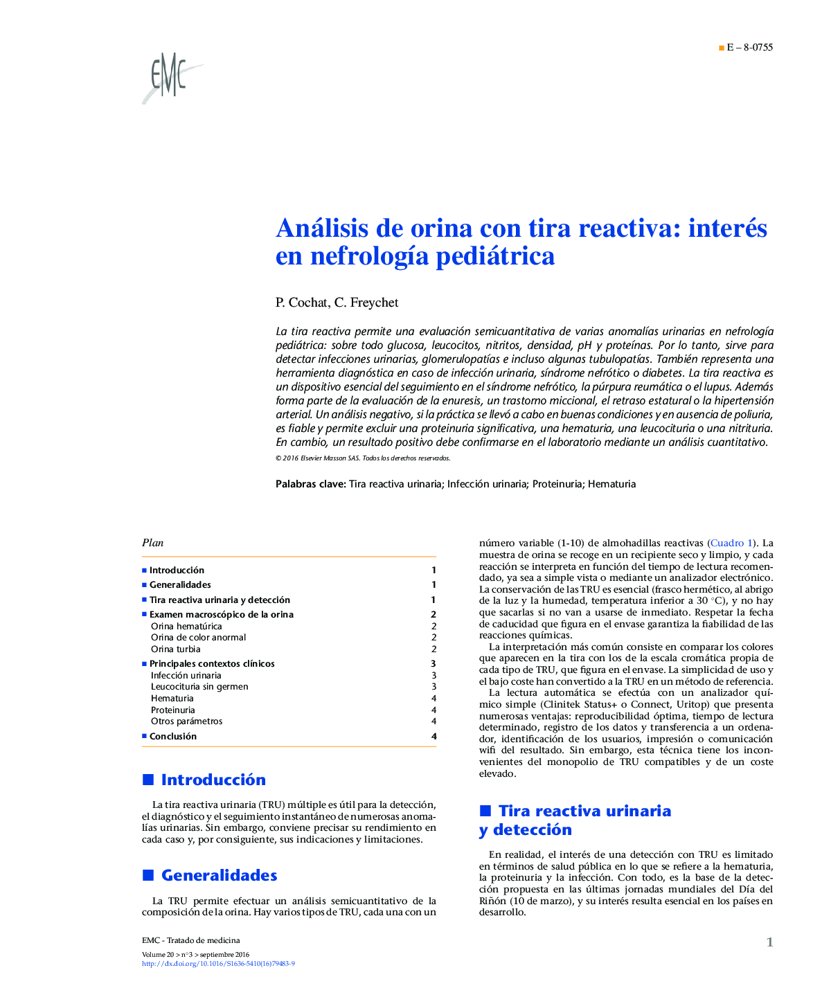 Análisis de orina con tira reactiva: interés en nefrología pediátrica