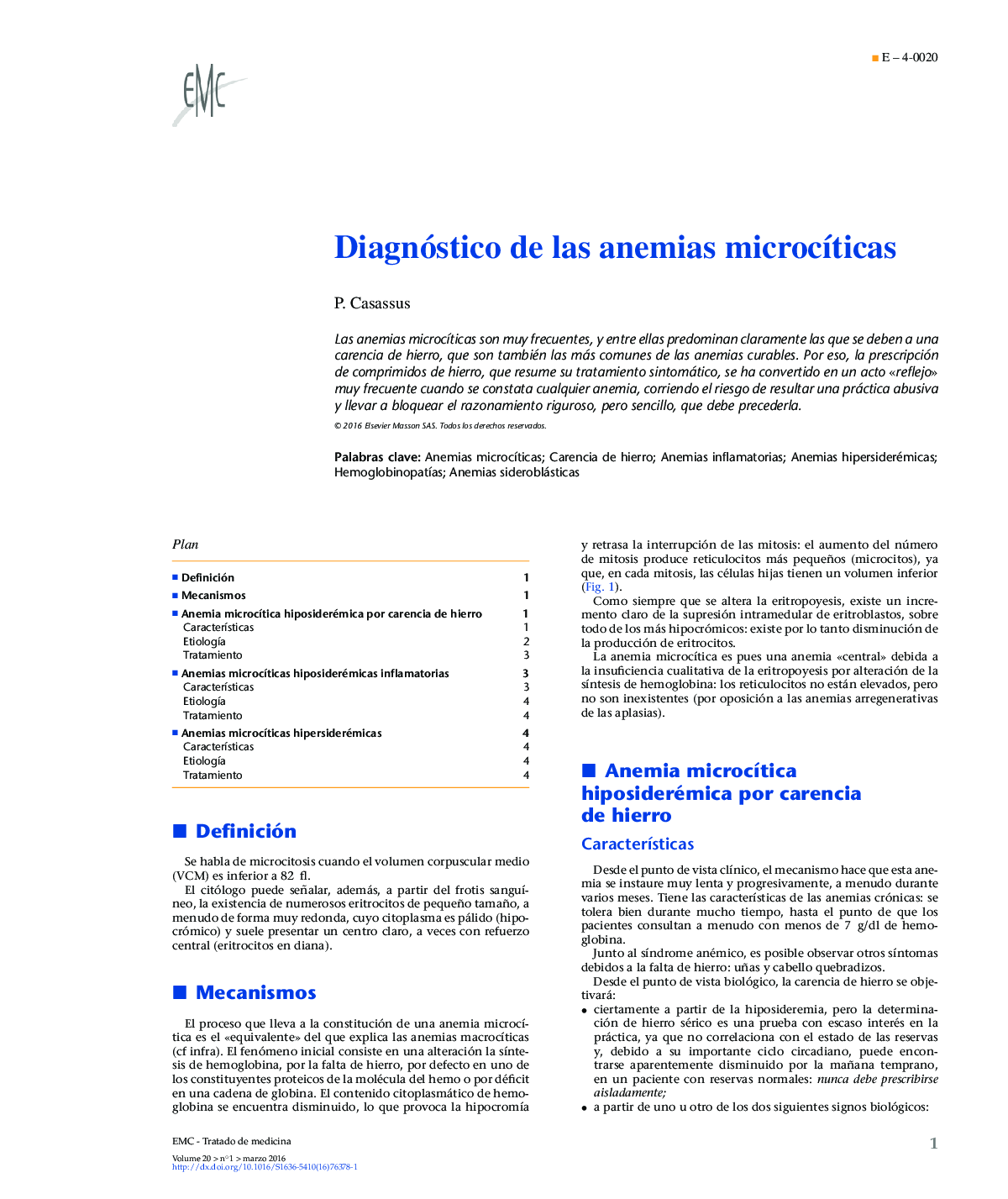 Diagnóstico de las anemias microcíticas