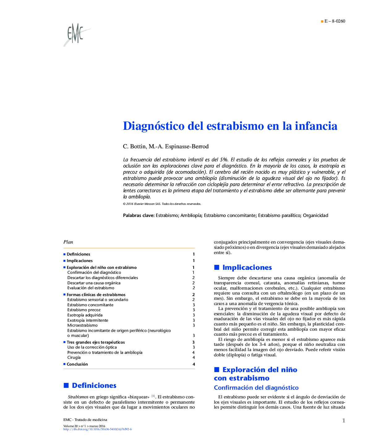 Diagnóstico del estrabismo en la infancia