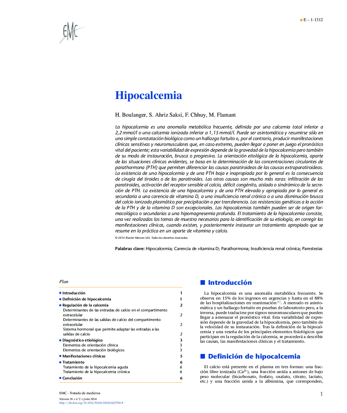 Hipocalcemia