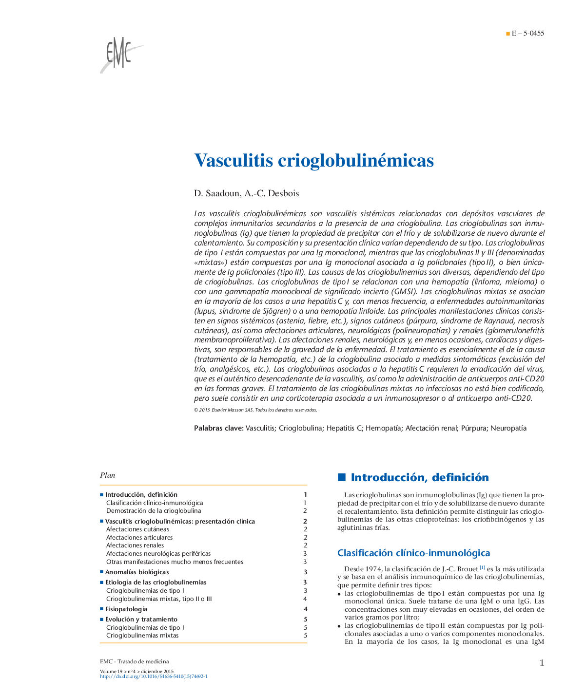 Vasculitis crioglobulinémicas