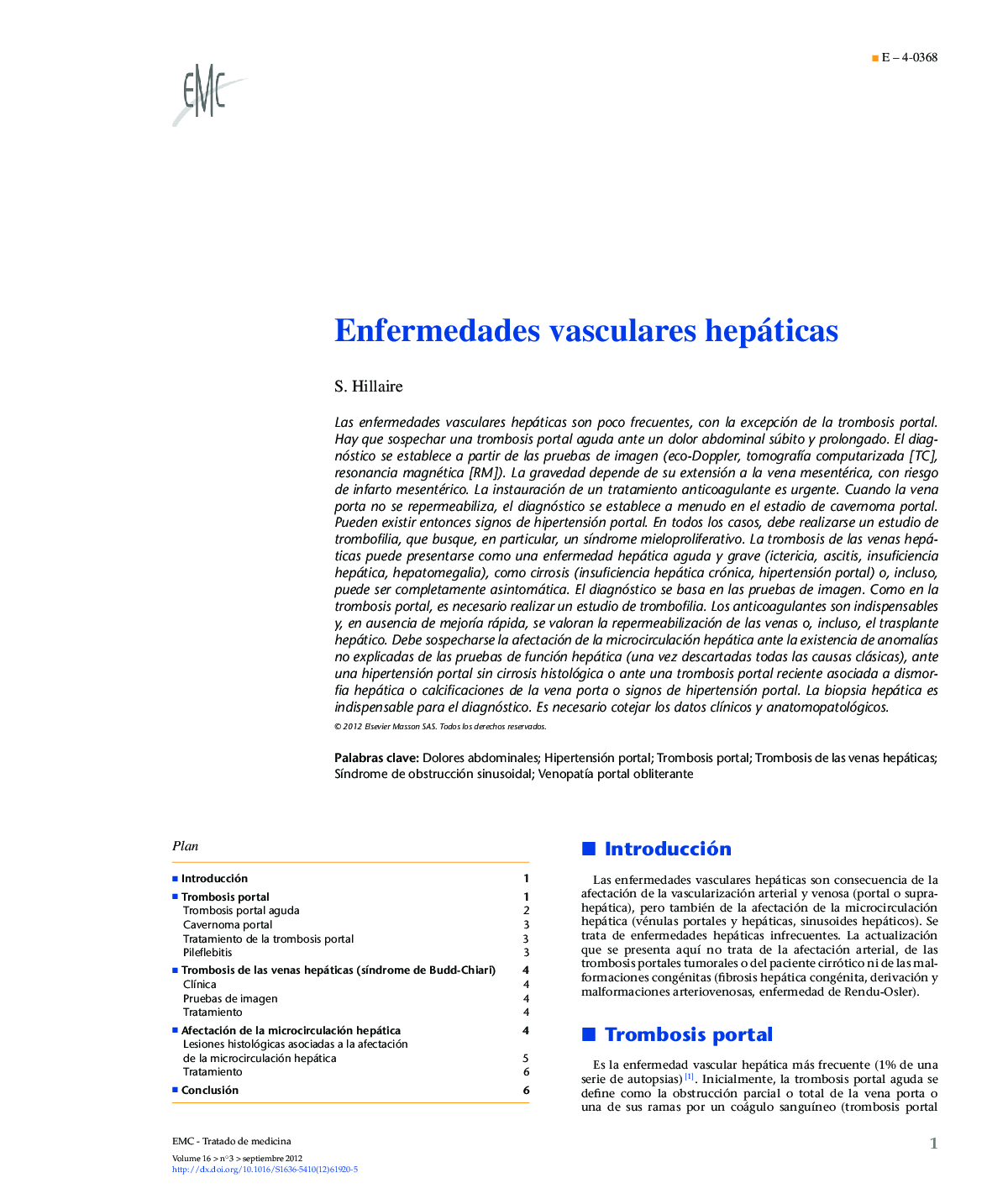 Enfermedades vasculares hepáticas