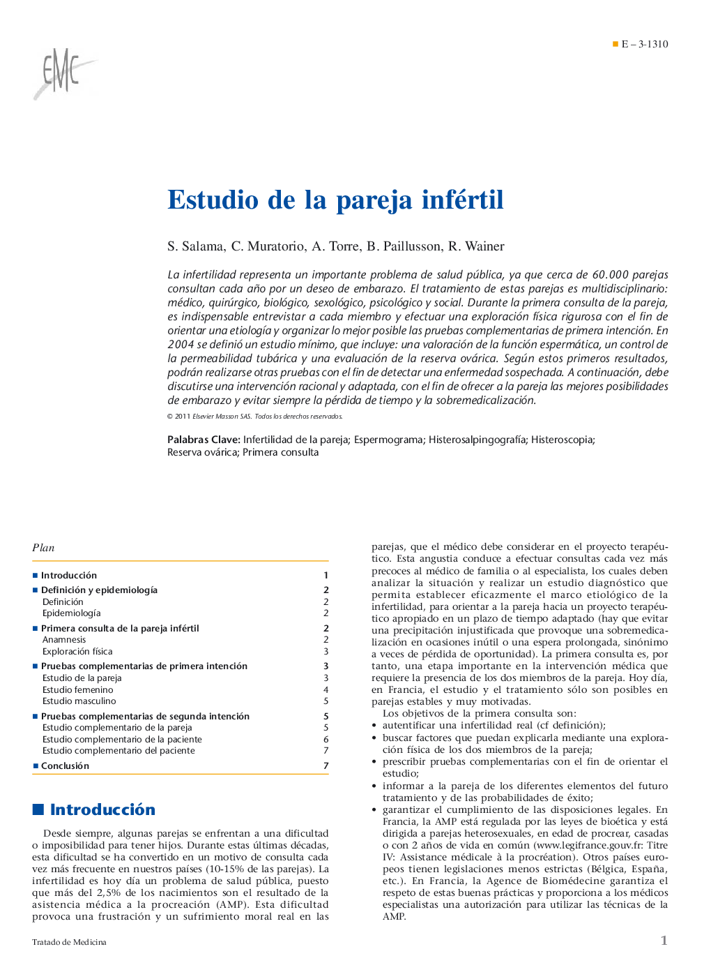 Estudio de la pareja infértil