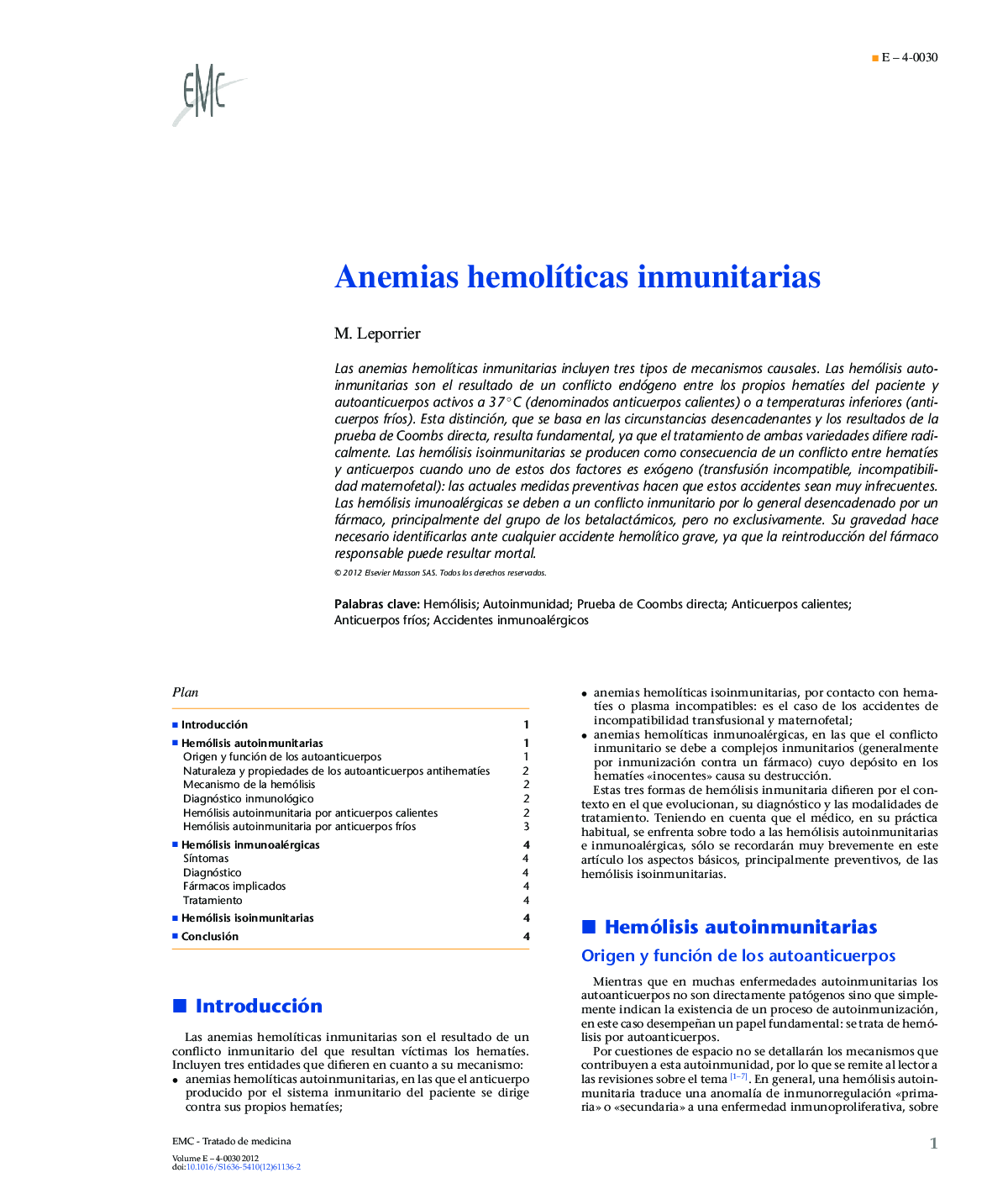 Anemias hemolÃ­ticas inmunitarias