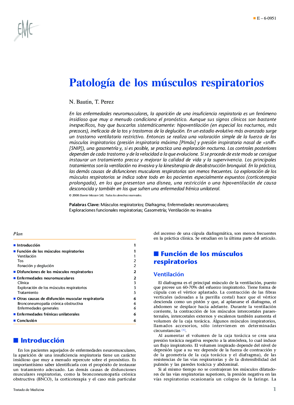 Patología de los músculos respiratorios