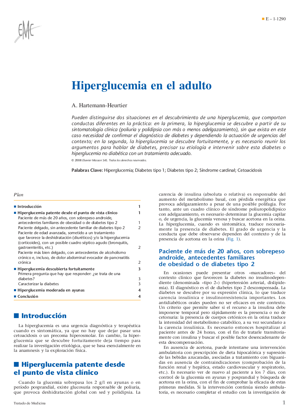 Hiperglucemia en el adulto