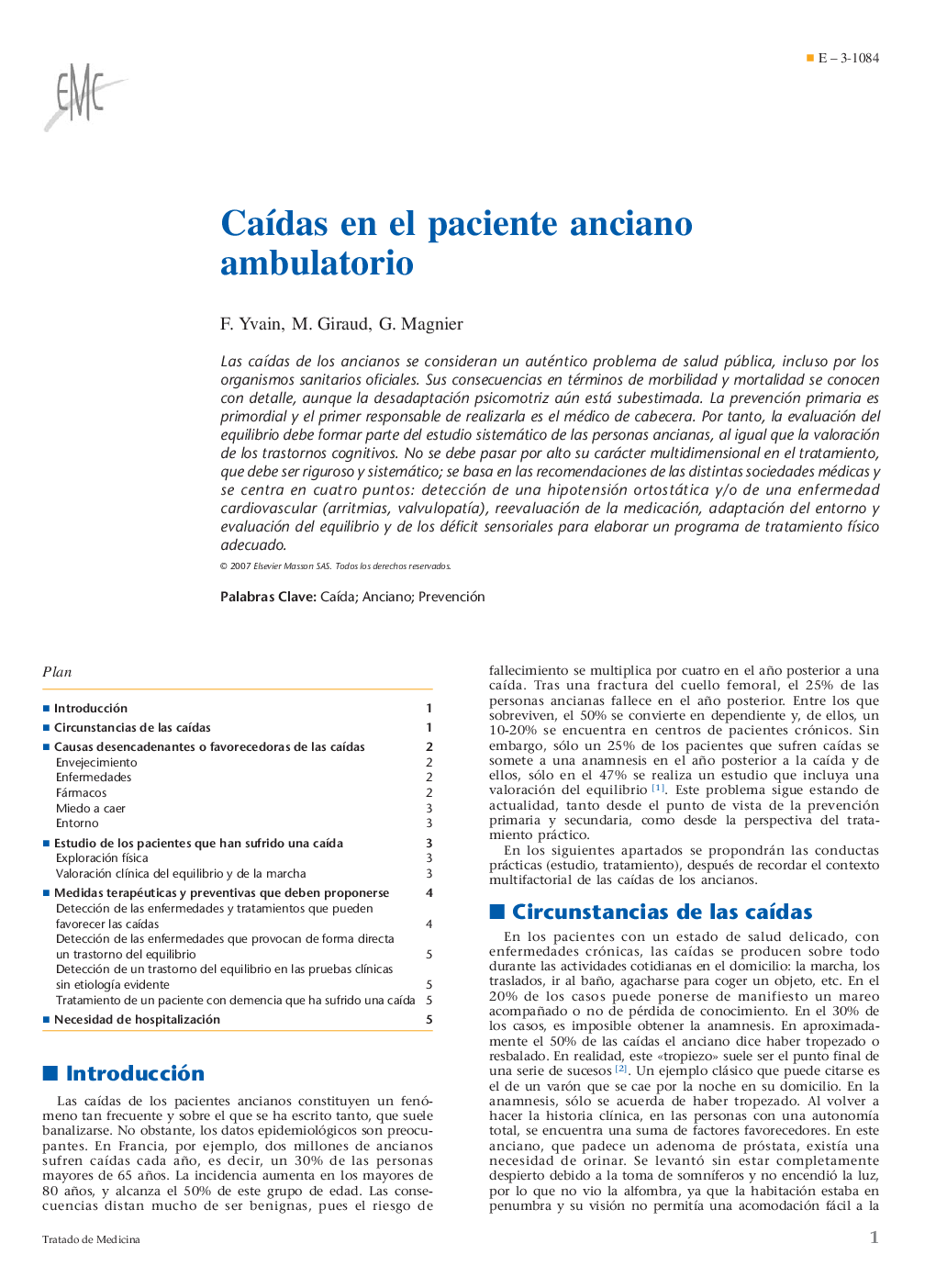 Caídas en el paciente anciano ambulatorio