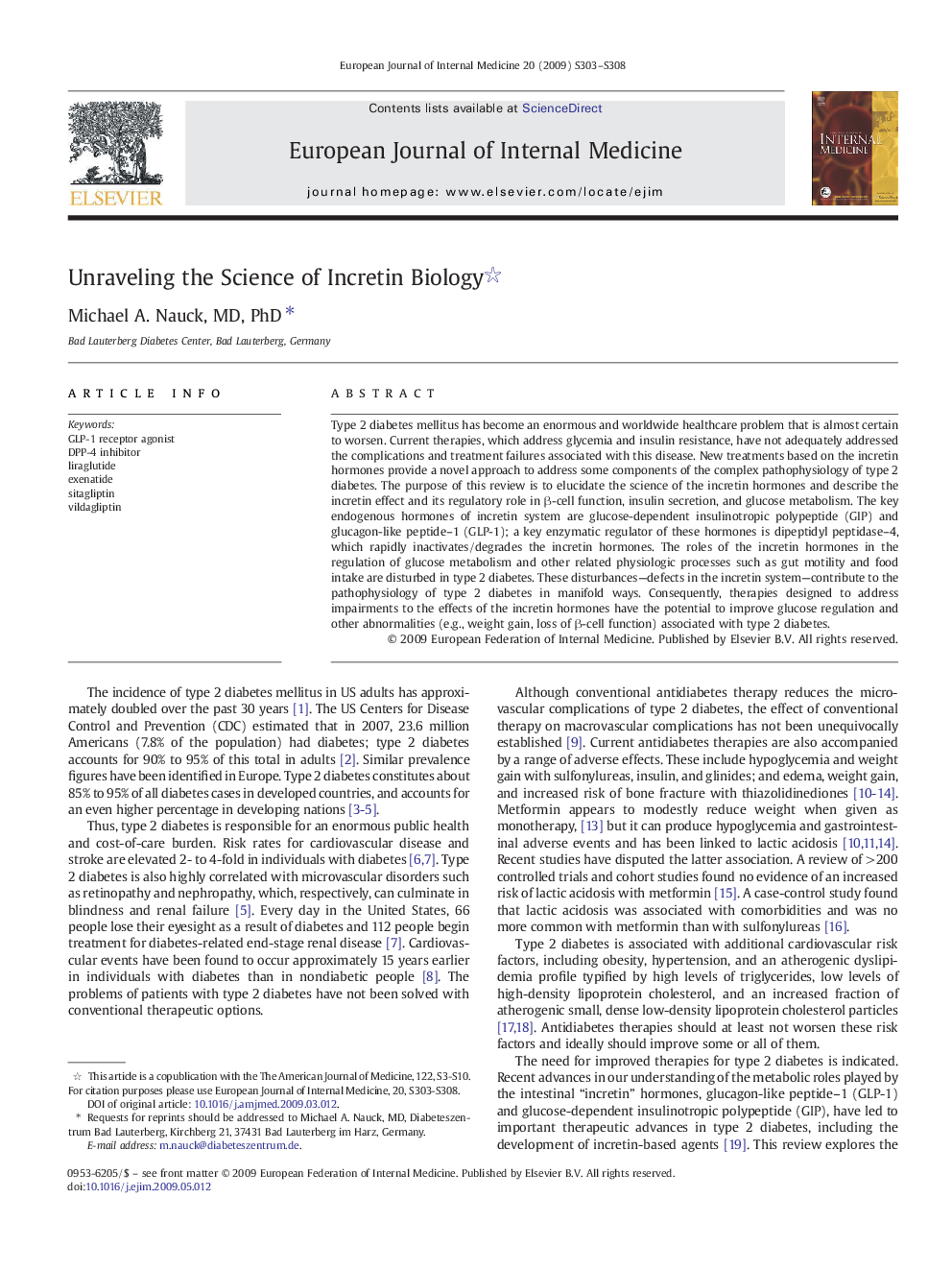 Unraveling the Science of Incretin Biology ✩