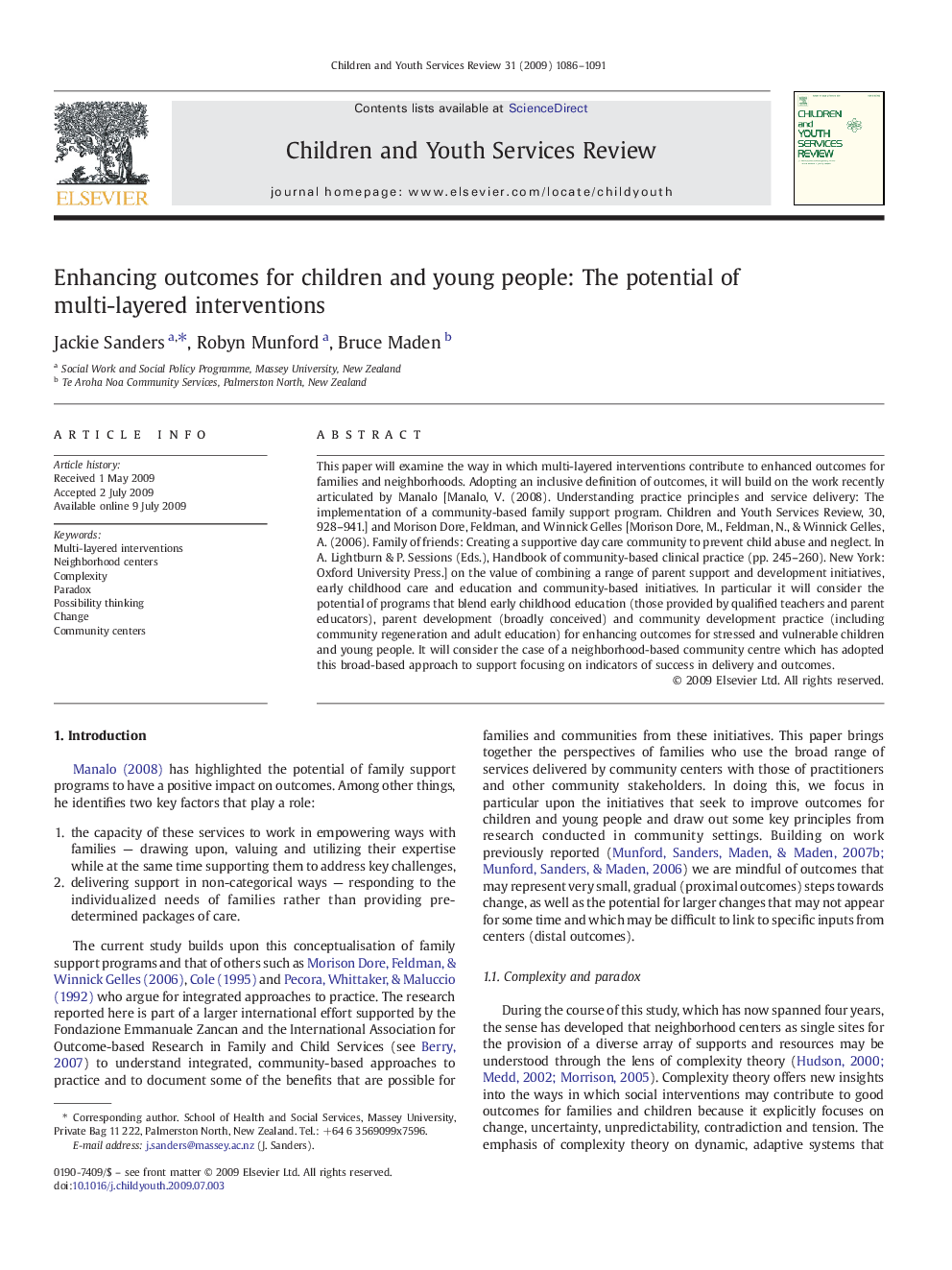 Enhancing outcomes for children and young people: The potential of multi-layered interventions