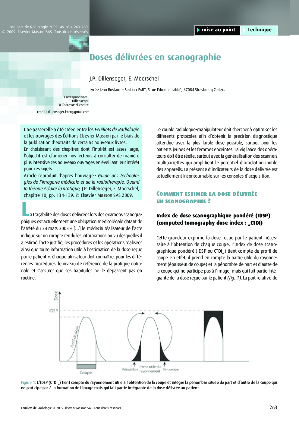 Doses délivrées en scanographie