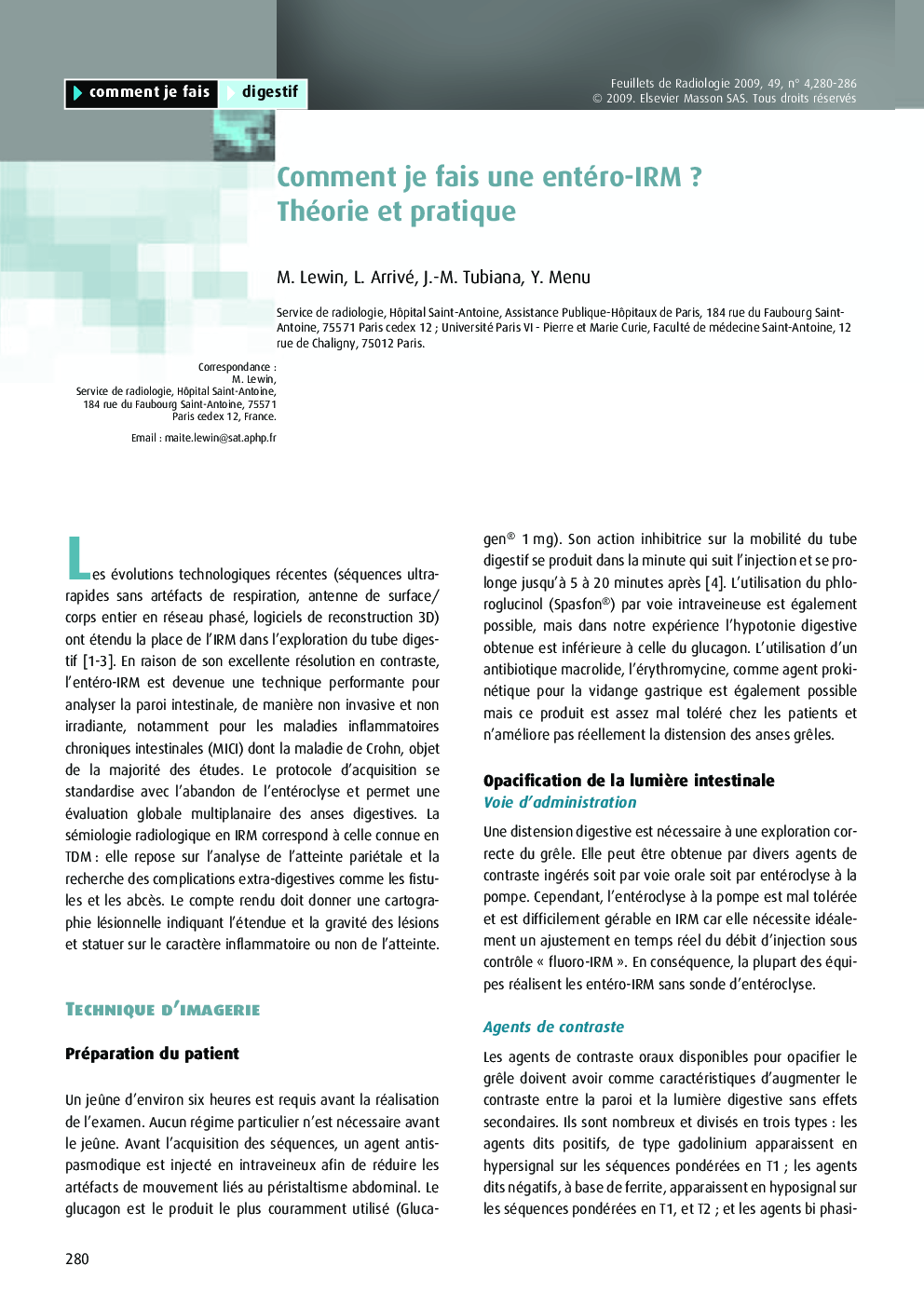 Comment je fais une entéro-IRMÂ ? Théorie et pratique