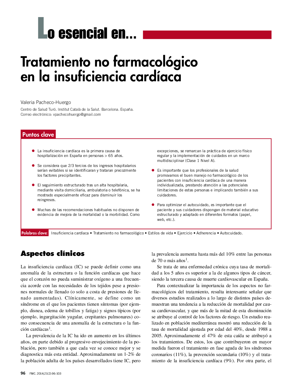 Tratamiento no farmacológico en la insuficiencia cardíaca