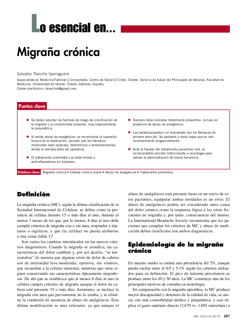 Migraña crónica