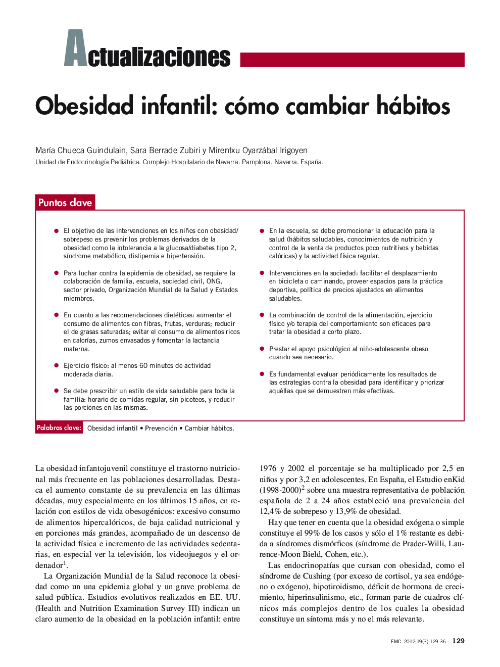 Obesidad infantil: cómo cambiar hábitos