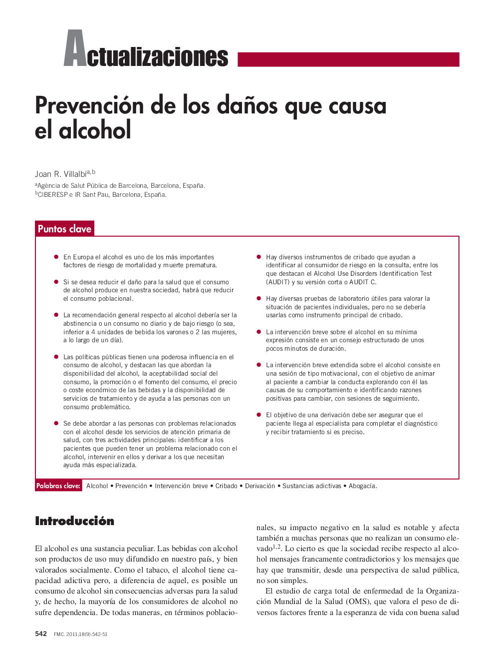 Prevención de los daños que causa el alcohol