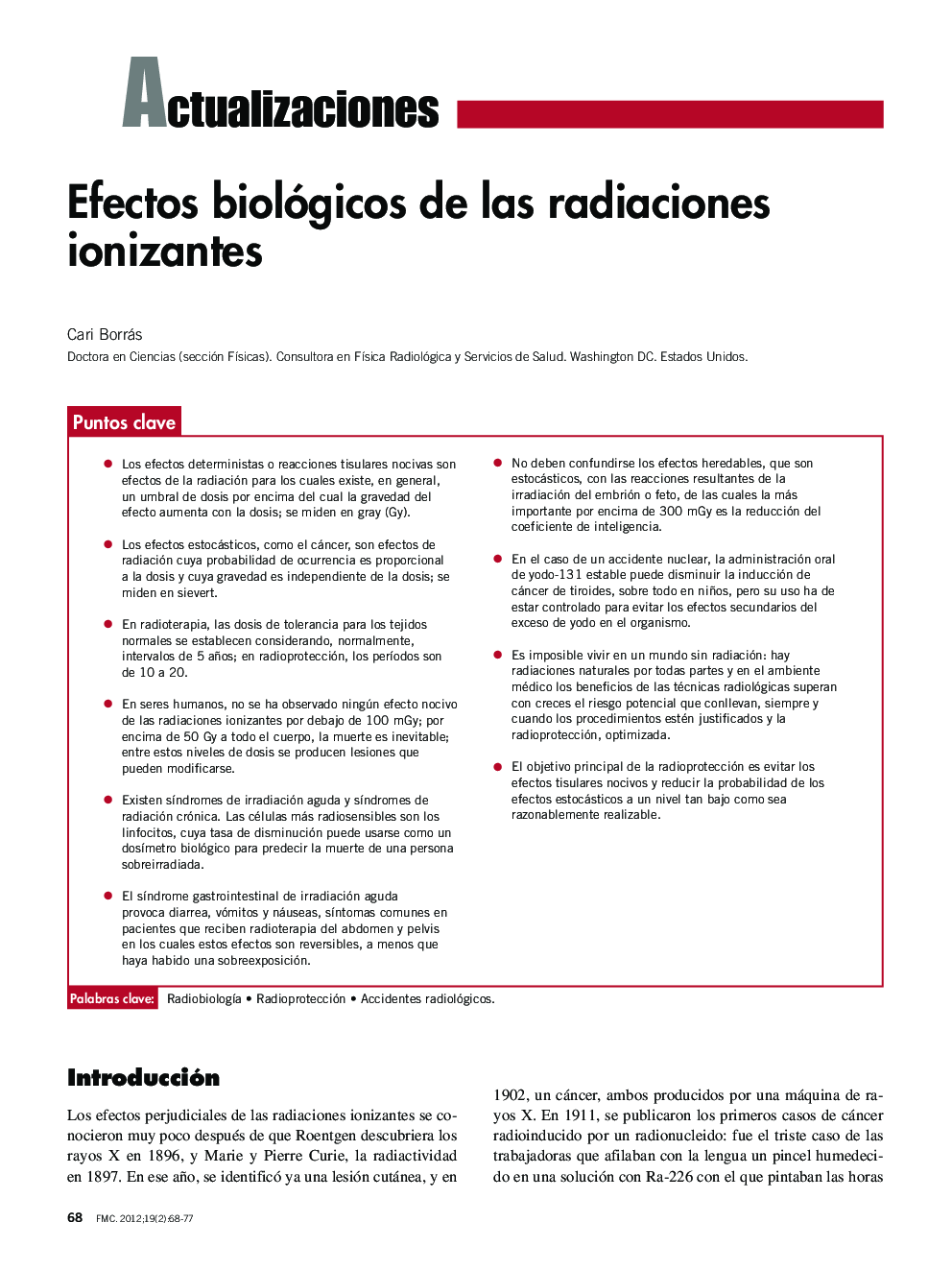 Efectos biológicos de las radiaciones ionizantes