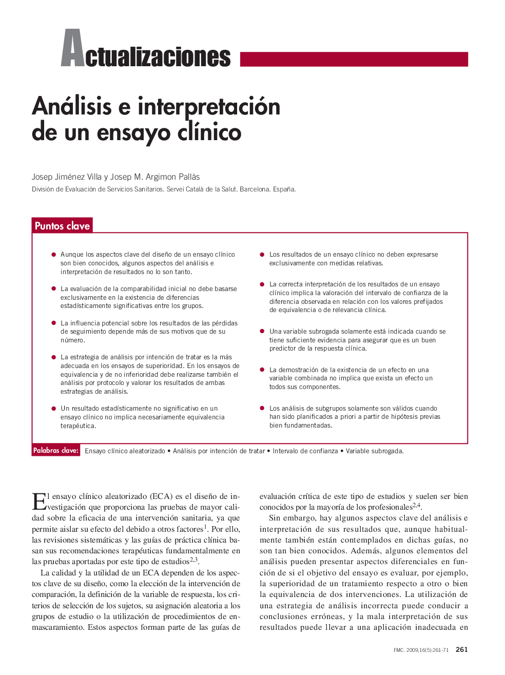 Análisis e interpretación de un ensayo clÃ­nico