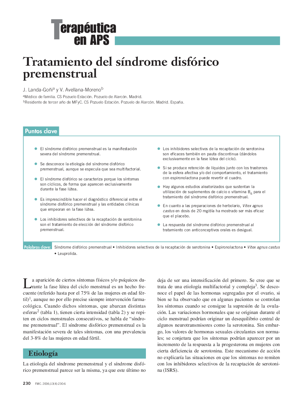 Tratamiento del sÃ­ndrome disfórico premenstrual