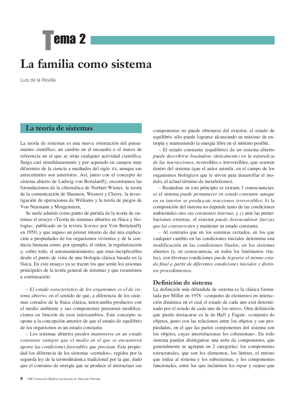 La familia como sistema