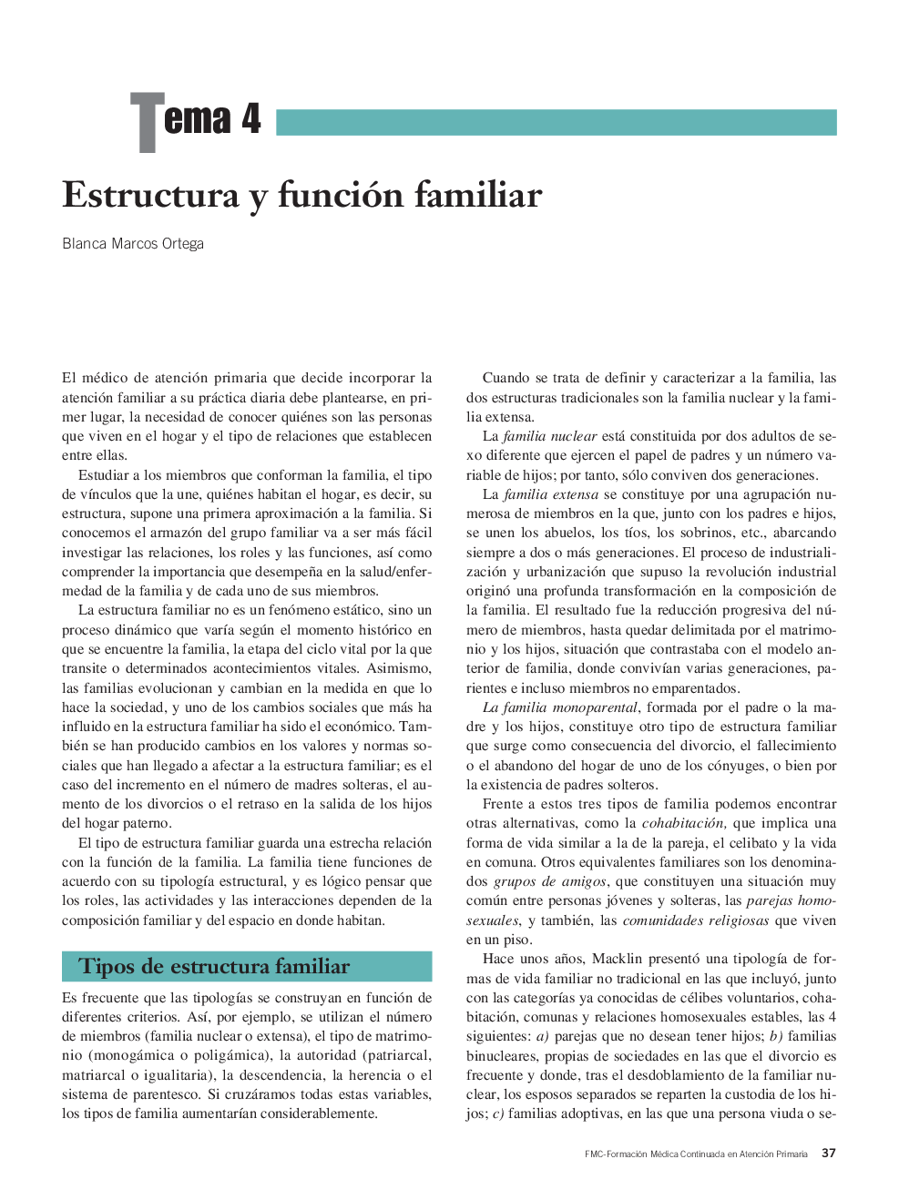 Estructura y función familiar