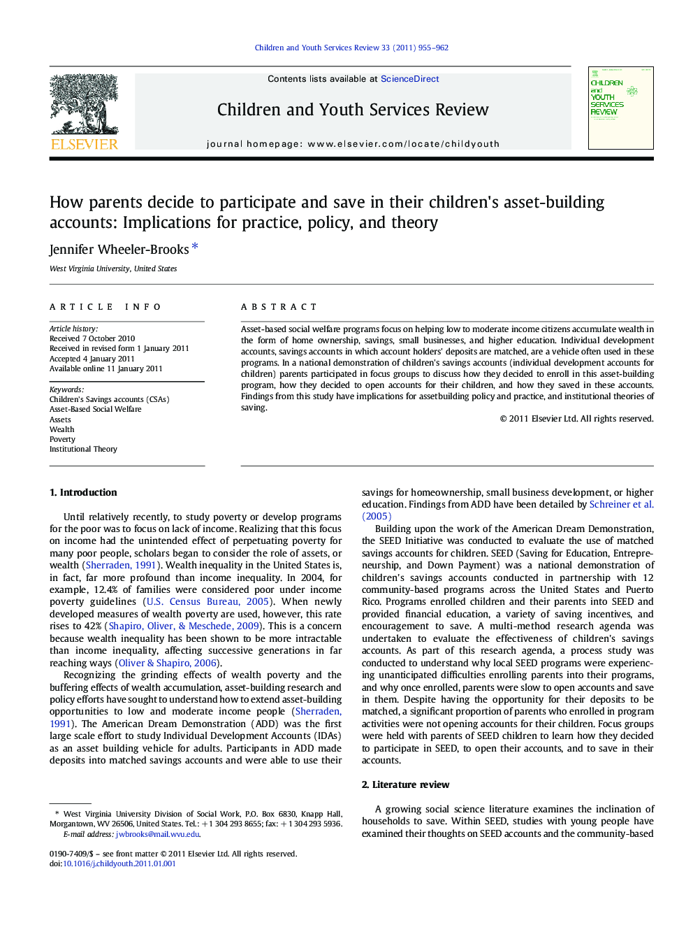 How parents decide to participate and save in their children's asset-building accounts: Implications for practice, policy, and theory