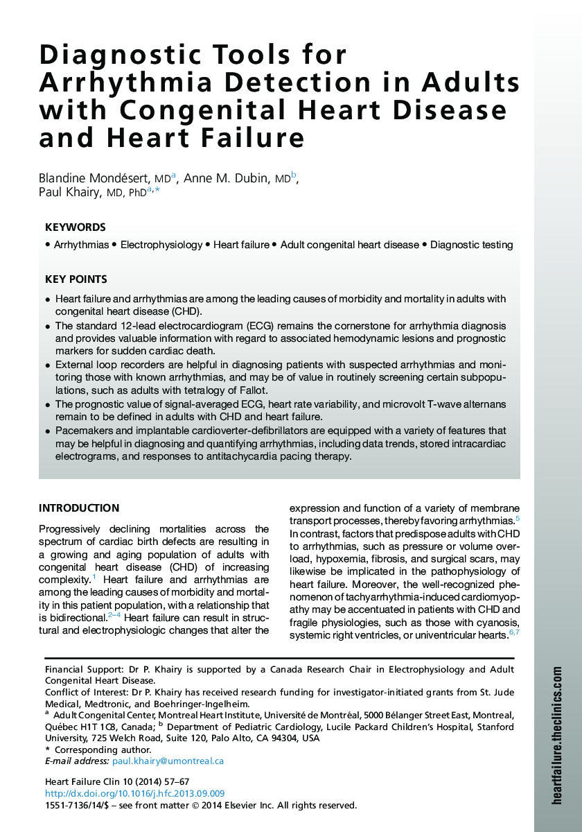 Diagnostic Tools for Arrhythmia Detection in Adults with Congenital Heart Disease and Heart Failure